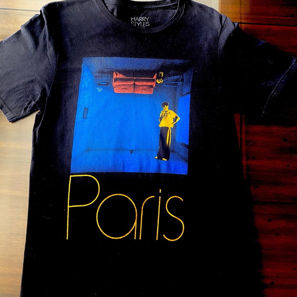 Harry Styles tshirt from Harrys House new album drop pop-up store in Paris 05/22